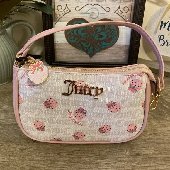 Juicy Couture Angel Crystal/Pink Diamond Berry Sweet Convertible Wristlet - Picture 12 of 13